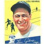 1934 World Wide Gum Lou Gehrig #92